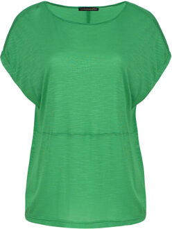 Groene stretch jersey mouwloze top - maat EU 38 / UK 10