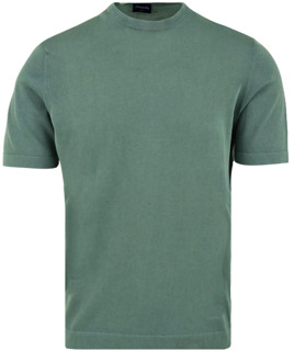 Groene T-shirts en Polos Drumohr , Green , Heren - 2Xl,Xl,M