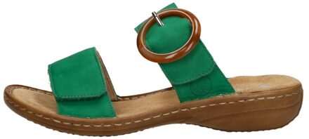 Groene Zomer Slipper met Gesp Rieker , Green , Dames - 40 Eu,38 EU
