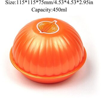 Groente Containers Opbergdoos Ui Tomaten Verzegelde Doos Voedsel Dozen Creatieve Plastic Keuken Accessoire Verse Opbergdoos Oranje