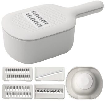Groente Cutter Multifunctionele Slicer Fruit Aardappel Dunschiller Wortel Kaas Rasp Keuken Accessoires Chopper Slicer grijs