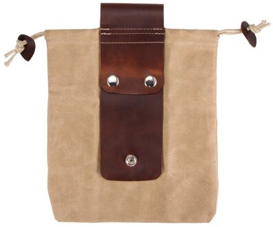 Groente-en Opbergtas Canvas Opvangzak Fruit Plukken Zak Outdoor Camping Picknick Mond Komt Trekkoord