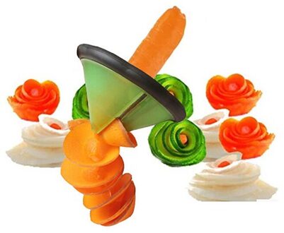 Groente Fruit Puntenslijper Dunschiller Wortel Komkommer Spiraal Slicer Keuken Cutter 7KGJ