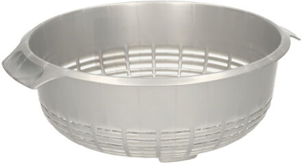 groente - pasta - rijst afgieten vergiet - kunststof - zilver - 27 x 23 x 9 cm