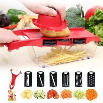 Groentesnijder Met Stalen Blad Mandoline Slicer Aardappel Dunschiller Wortel Kaas Rasp Groentesnijder Accesorios De Cocina