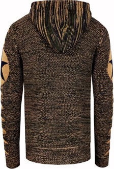 Grof gebreide hoodie - maat M Kaki