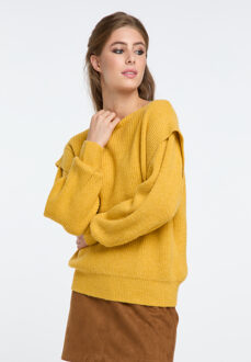 grof gebreide trui gaya Geel - XL/2XL
