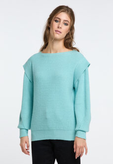 grof gebreide trui gaya - maat XL/2XL Blauw