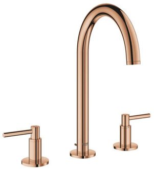 GROHE Atrio driegats wastafelkraan met twee hendelgrepen, M-size, Warm Sunset