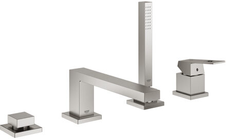 GROHE Badcombinatie GROHE Eurocube Viergats Supersteel RVS