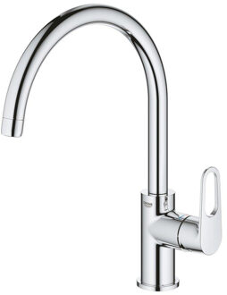 GROHE BauFlow Keukenkraan - hoge draaibare uitloop - chroom - 31538001