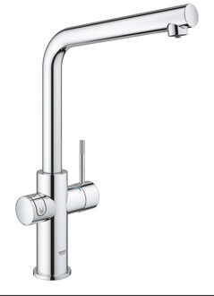 GROHE Blue Home Duo Starter Bruisendwaterkraan L-uitloop Zilver