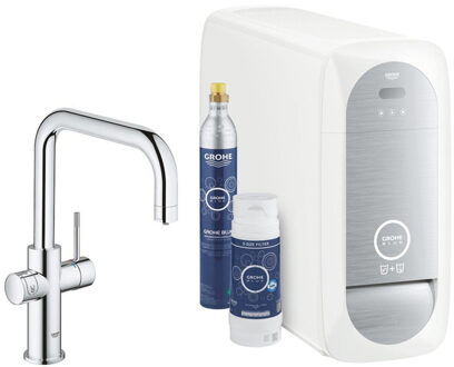 GROHE Blue Home Duo Starter Bruisendwaterkraan U-uitloop Zilver