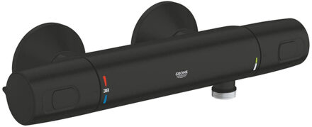 GROHE Douchekraan Thermostatisch GROHE Precision Trend New hoh 12 cm Mat Zwart Chroom