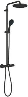 GROHE Douchezuil met thermostatische mengkraan - Waterbesparend - GROHE Vitalio Start Systeem 250 - Mat Zwart - 266772431