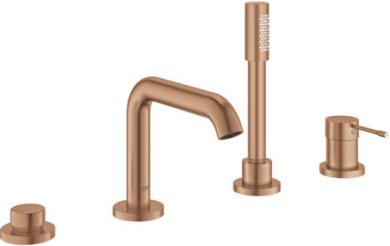 GROHE Essence New Badkraan - Viergats badrandcombinatie - Warm sunset geborsteld (mat brons)