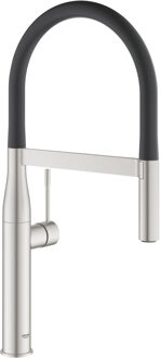 GROHE Essence New Professional Keukenkraan - draaibare uitloop - 2 straalopties - supersteel - 30294DC0