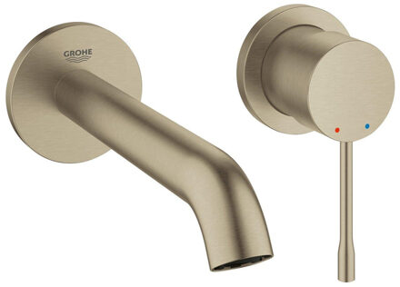 GROHE Essence New Wandgemonteerde Inbouw Wastafelkraan - afbouwdeel - exclusief inbouwdeel - geborsteld nikkel (mat) - 19408EN1