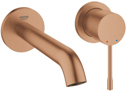 GROHE Essence New Wandgemonteerde Inbouw Wastafelkraan - afbouwdeel - exclusief inbouwdeel - mat brons - 19408DL1
