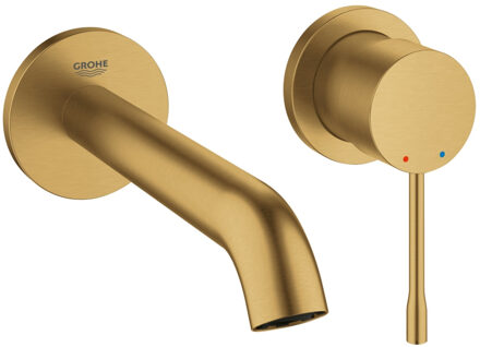 GROHE Essence New Wandgemonteerde Inbouw Wastafelkraan - afbouwdeel - exclusief inbouwdeel - mat goud - 19408GN1