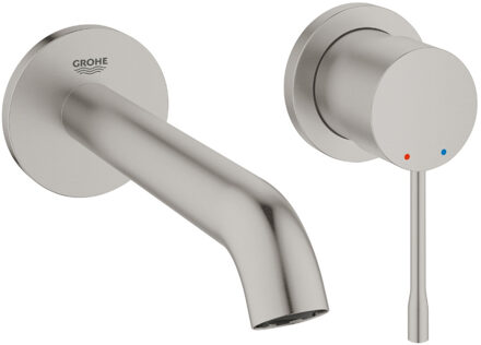 GROHE Essence New Wandgemonteerde Inbouw Wastafelkraan - afbouwdeel - exclusief inbouwdeel - supersteel - 19408DC1