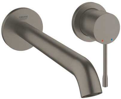 GROHE Essence New Wastafelkraan Inbouw - uitloop 23cm - L-size - met inbouwdeel - brushed hard graphite SW97513 / SW28941 Hard graphite geborsteld (antraciet)