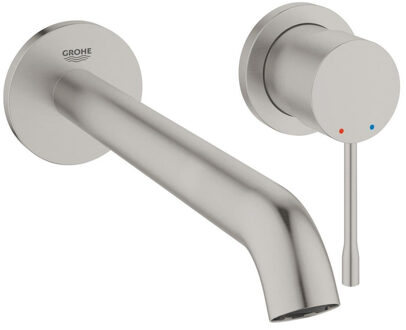 GROHE Essence New Wastafelkraan Inbouw - uitloop 23cm -L-size - met inbouwdeel - supersteel SW73262 / SW28941 Supersteel geborsteld (RVS)