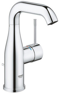 GROHE Essence Wastafelkraan Opbouw - uitloop 11.4cm - M-size - hoge draaibare uitloop - waste - chroom 24173001