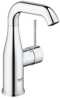 GROHE Essence Wastafelkraan Opbouw - uitloop 11.4cm - M-size - met gladde body - inclusief push-open waste - chroom 24181001