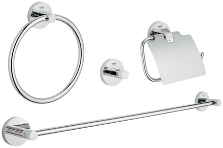 GROHE Essentials badkamer accessoireset (4-in-1) - Chroom