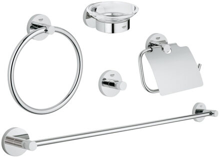 GROHE Essentials badkamer accessoireset (5-in-1) - Chroom