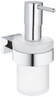 GROHE Essentials Cube Houder Met Zeepdispenser - Chroom - 160ml - 40756001