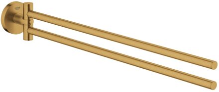 GROHE Essentials handdoekhouder met twee draaibare armen - Cool sunrise geborsteld (mat goud)