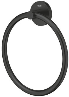 GROHE Essentials Handdoekring - 18cm - matte black 1024612430 Zwart mat