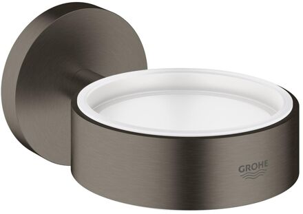 GROHE Essentials Houder voor zeepdispenser of glas - Wandbevestiging - Hard graphite geborsteld (mat antraciet)