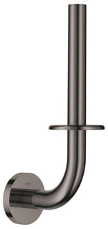 GROHE Essentials reserverolhouder - WC-rol houder voor 1 rol - Hard graphite (glanzend antraciet) - Metaal