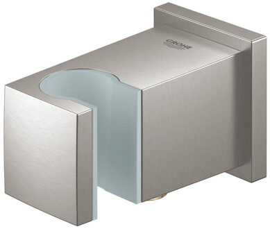 GROHE Euphoria Cube Douche wandaansluitbocht met wandhouder - Roestvrijstalen look - 26370DC0