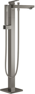 GROHE Eurocube Freestander badkraan m. omstel m. douchehouder m. handdouche en doucheslang 125cm brushed hard graphite 23672AL1 Hard graphite geborsteld (antraciet)