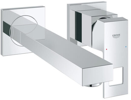 GROHE Eurocube Wandgemonteerde Wastafelkraan - Lange uitloop - Exclusief inbouwdeel - Chroom