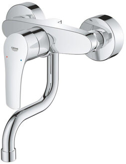 GROHE Eurosmart keukenkraan wandmodel met lage draaibare uitloop chroom 31509003