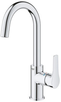 GROHE Eurosmart waterbesparende wastafelkraan l-size met ketting chroom 23743003