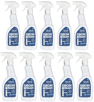 GROHE Grohclean sproeiflacon - 10 stuks - 10 x 500 ml 48166000 x 10 Wit