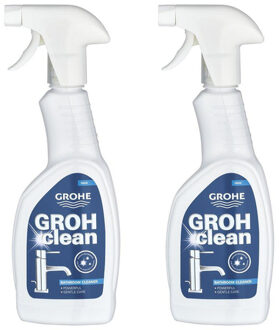 GROHE Grohclean sproeiflacon - 2 stuks - 2 x 500 ml 48166000 Wit