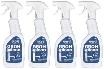 GROHE Grohclean sproeiflacon - 4 stuks - 4 x 500 ml 48166000 x 4 Wit