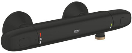 GROHE Grohtherm 1000 douchemengkraan thermostatisch cooltouch matt black 348142433 Zwart mat