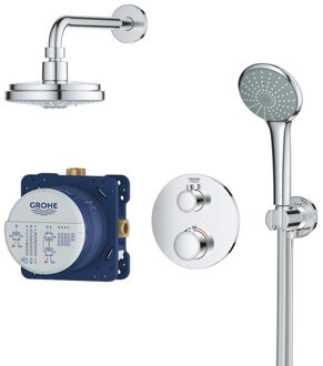 GROHE Grohtherm Perfect doucheset - Inbouw regendouche - ø 16 cm - Met thermostaatkraan - Rainshower Cosmopolitan douchekop