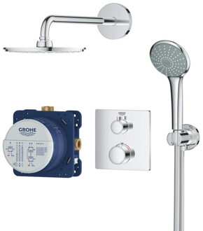 GROHE Grohtherm Perfect doucheset - inbouw regendouche - ø 21cm - met Rainshower Cosmopolitan douchekop - chroom - 34734000