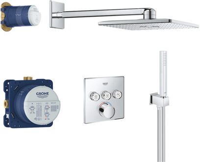 GROHE Grohtherm SmartControl doucheset - Inbouw regendouche - ø 31 cm vierkant - Met mengkraan - 34712000