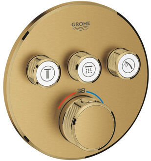 GROHE Grohtherm SmartControl inbouw douche- of badthermostaat - 3 knoppen - Brushed Cool Sunrise (mat goud) - 29121GN0