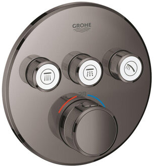 GROHE Grohtherm SmartControl inbouwkraan thermostatisch met omstel voor 3 functies rond hard graphite 29121A00